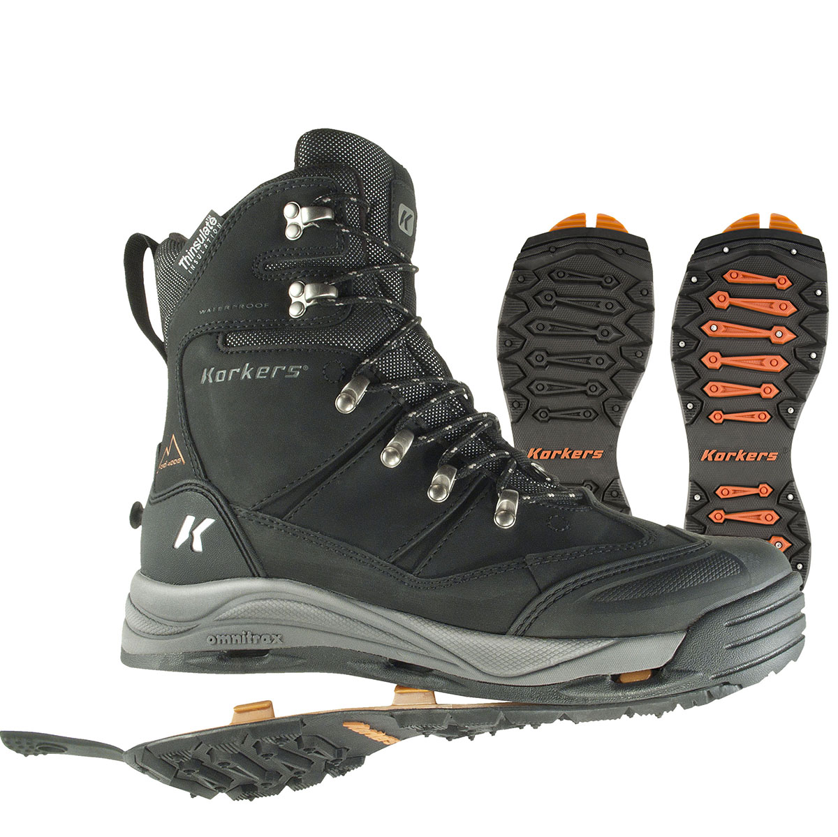 Korkers Men's Snowjack Pro IB7520BK